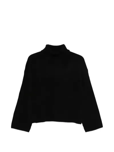 Ivory Paris Turtle-neck Sweater In Black