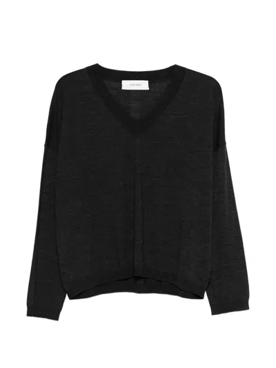 Ivory Paris V-neck Top In Gray