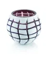 Ivv Geometric-patterned Glass Vase (22cm) In Blue