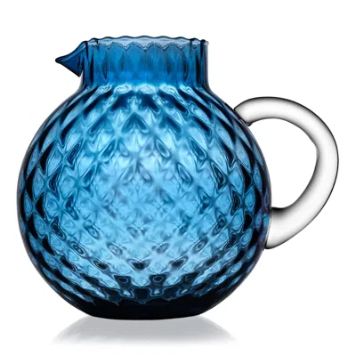 Ivv Industria Vetraria Valdarnese Glu Ball Pitcher In Blue