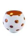 Ivv Sphere Polka-dot Vase (22 Cm) In White
