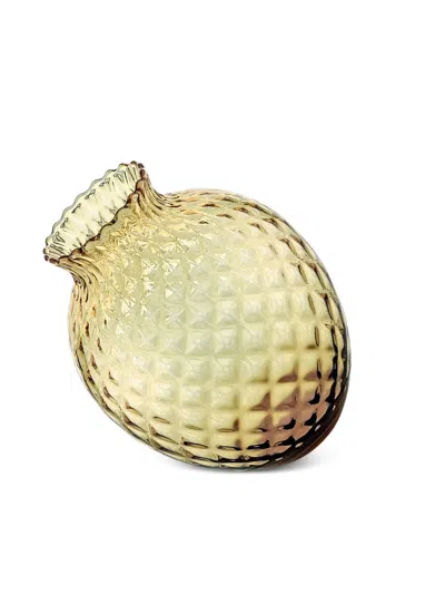 Ivv Textured-glass Vase (28.5cm) In Yellow