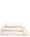 Ivy Collection Maine Traditional Towel Set In Ecru