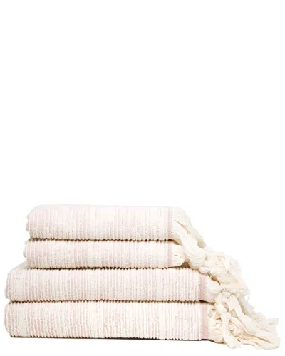 Ivy 4pc  Collection Maine Traditional Towel Set In Ecru