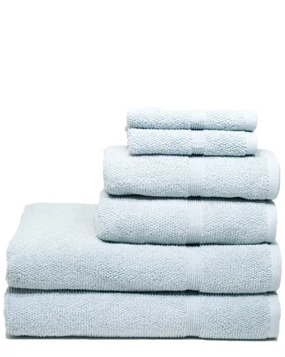 Ivy 6pc  Collection Rice Effect Towel Set In Blue