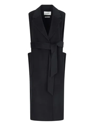 Ivy & Liv Belted Sleeveless Dress In Black
