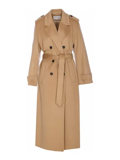 Ivy & Oak Beige Colette Coat In Sand
