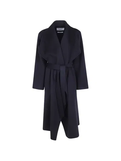Ivy & Oak Belted Shawl-collar Coat In Black