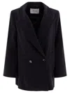 Ivy & Oak Blue Double-breasted Jacket With Tailored Fit In Blue
