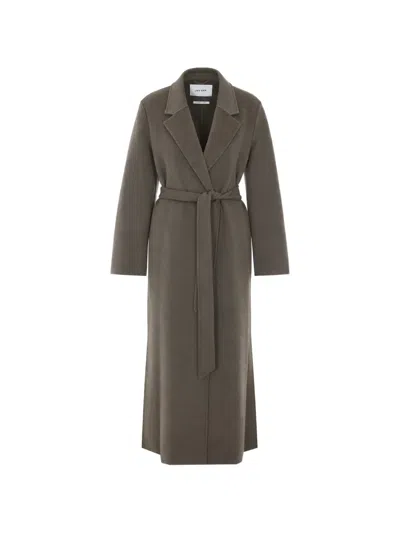 Ivy & Oak Celia Belted Coat In Gray