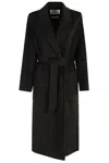 Ivy & Oak Wool Belted Trench Coat In Brown