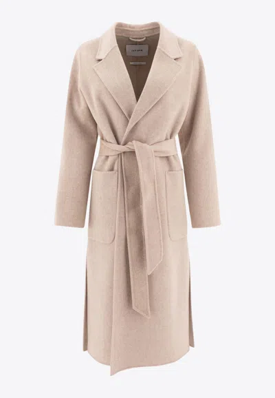 Ivy & Oak Celia Wool Coat In Neutral