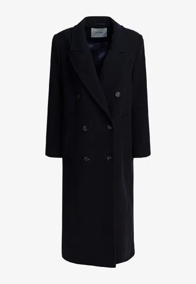 Ivy & Oak Clemence Double-breasted Wool Coat In Black