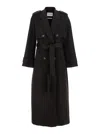 Ivy & Oak 'colette Ann' Brown Double-breasted Coat With Wide Notched Revers In Wool Woman In Brown