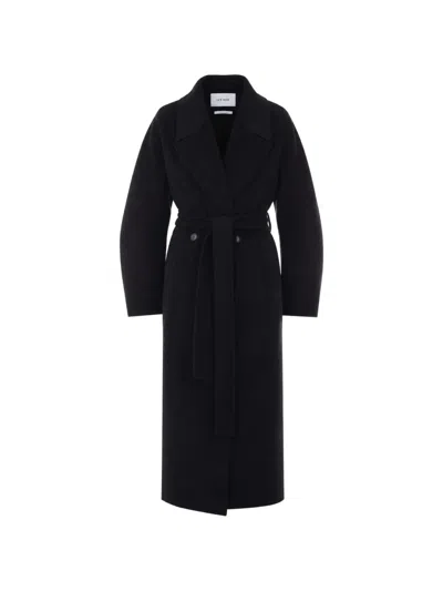 Ivy & Oak Cybele Belted Wool Coat In Black
