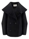 Ivy & Oak Jetta Peacoat In Responsible Virgin Wool In Black