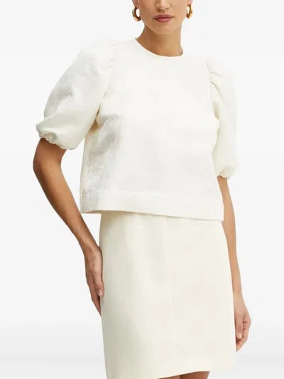 Ivy & Oak Elisabeth Puff-sleeve Top In White