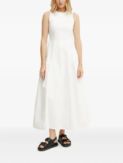 Ivy & Oak Frayed Sleeveless Dress In White