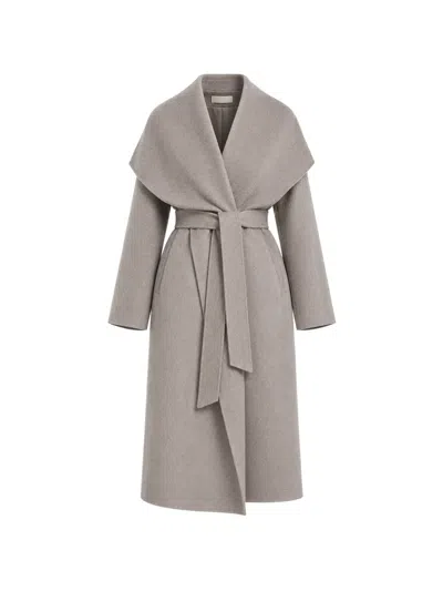 Ivy & Oak Iocarrie Belted Shawl-collar Coat In Gray