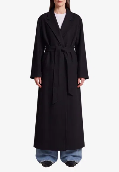 Ivy & Oak Iocelia Wool Belted Coat In Black