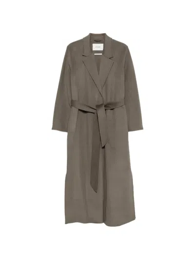 Ivy & Oak Iocella Sue Belted Coat In Gray