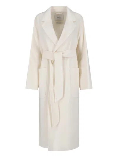 Ivy & Oak Ivy Oak Belted Long Coat In Neutral