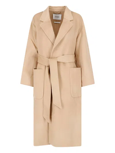 Ivy & Oak Ivy Oak Belted Wrap Coat In Neutral
