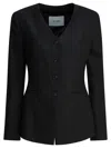 Ivy & Oak Ivy Oak Black Viscose Wool Blend Jacket In Black