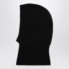 Ivy & Oak Black Wool Balaclava In Black