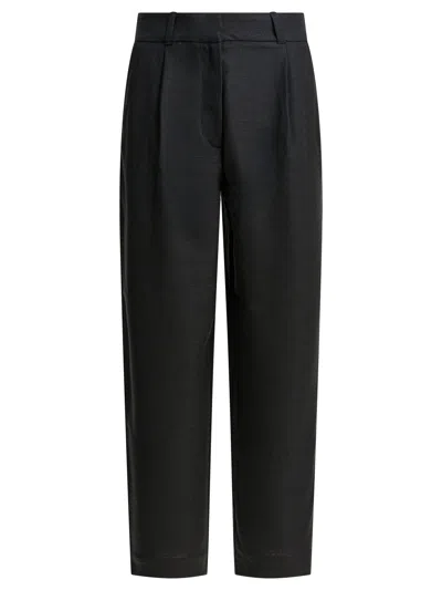 IVY & OAK IVY OAK  BLACK WOOL VISCOSE TROUSERS