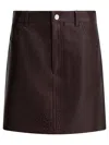 Ivy & Oak Ivy Oak Bordeaux Leather Skirt In Brown