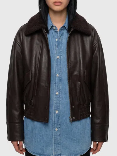 Ivy & Oak Ivy Oak Dark Brown Leather Iolaila Lane Bomber Jacket