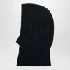 Ivy & Oak Dark Navy Wool Balaclava In Black