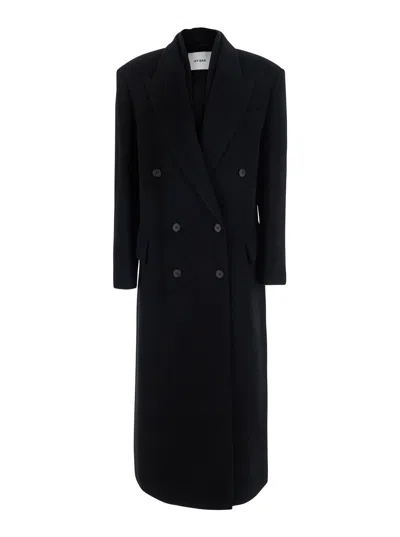 Ivy & Oak Ivy Oak  Circe Wool-nylon Jacket With Classic Collar And Long Sleeves In Black
