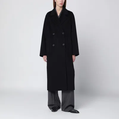 IVY & OAK IVY OAK  NAVY BLUE PINSTRIPE DOUBLE-BREASTED COAT