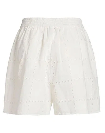 Ivy & Oak Ivy Oak Woman Shorts & Bermuda Shorts White Size 8 Organic Cotton, Recycled Polyester