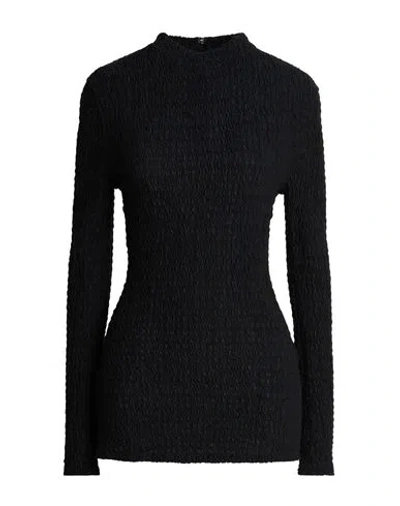 Ivy & Oak Ivy Oak Woman Top Black Size 8 Organic Cotton, Recycled Polyamide, Elastane, Polyester, Elastomultie