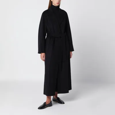 Ivy & Oak Ivy Oak Wool Wrap Mini Coat In Black