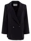 Ivy & Oak Blue Double-breasted Jacket With Tailored Fit In Blue