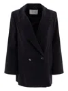 Ivy & Oak Blue Double-breasted Jacket With Tailored Fit In Blue