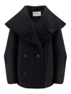 Ivy & Oak Jetta Peacoat In Responsible Virgin Wool In Black