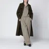 Ivy & Oak Ivy Oak Khaki Double Breasted Coat In Green