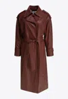 Ivy & Oak Mid-length Brown Leather Coat