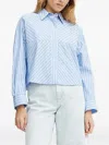 Ivy & Oak Long-sleeves Diagonal-stripe Shirt In Blue