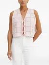 Ivy & Oak Perforated-design Top In Pink