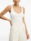Ivy & Oak Geripptes Tanktop Mit V-ausschnitt In White