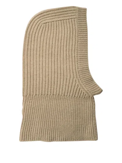 Ivy & Oak Ribbed Wool Balaclava In Neutral