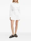 Ivy & Oak Shirred-waist Shirt Dress In White