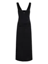 Ivy & Oak V-neck Open-back Midi Dress In Black