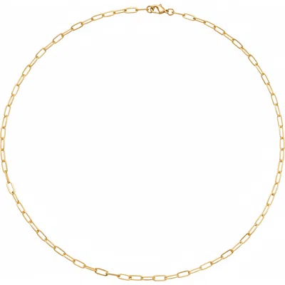 Ivy & Pearl Co. Aureline Paperclip Necklace In Gold